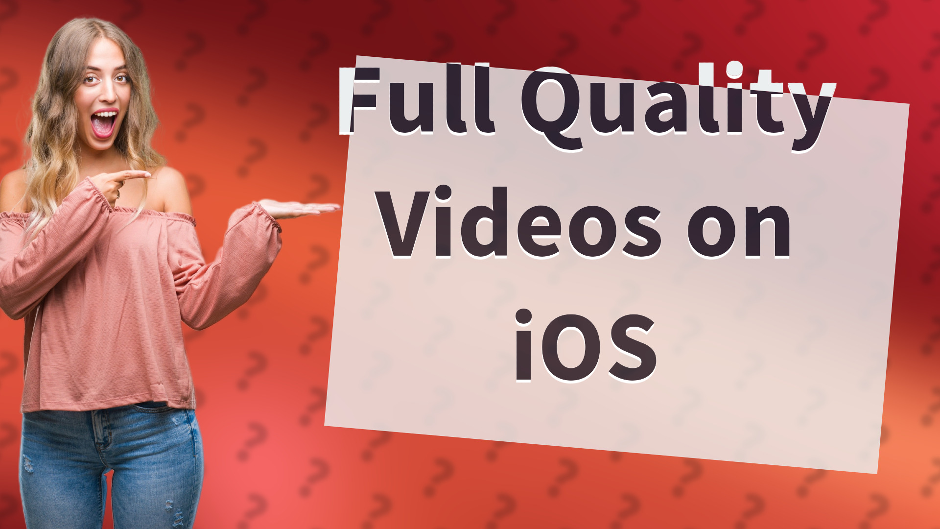 Full Quality Videos on iOS