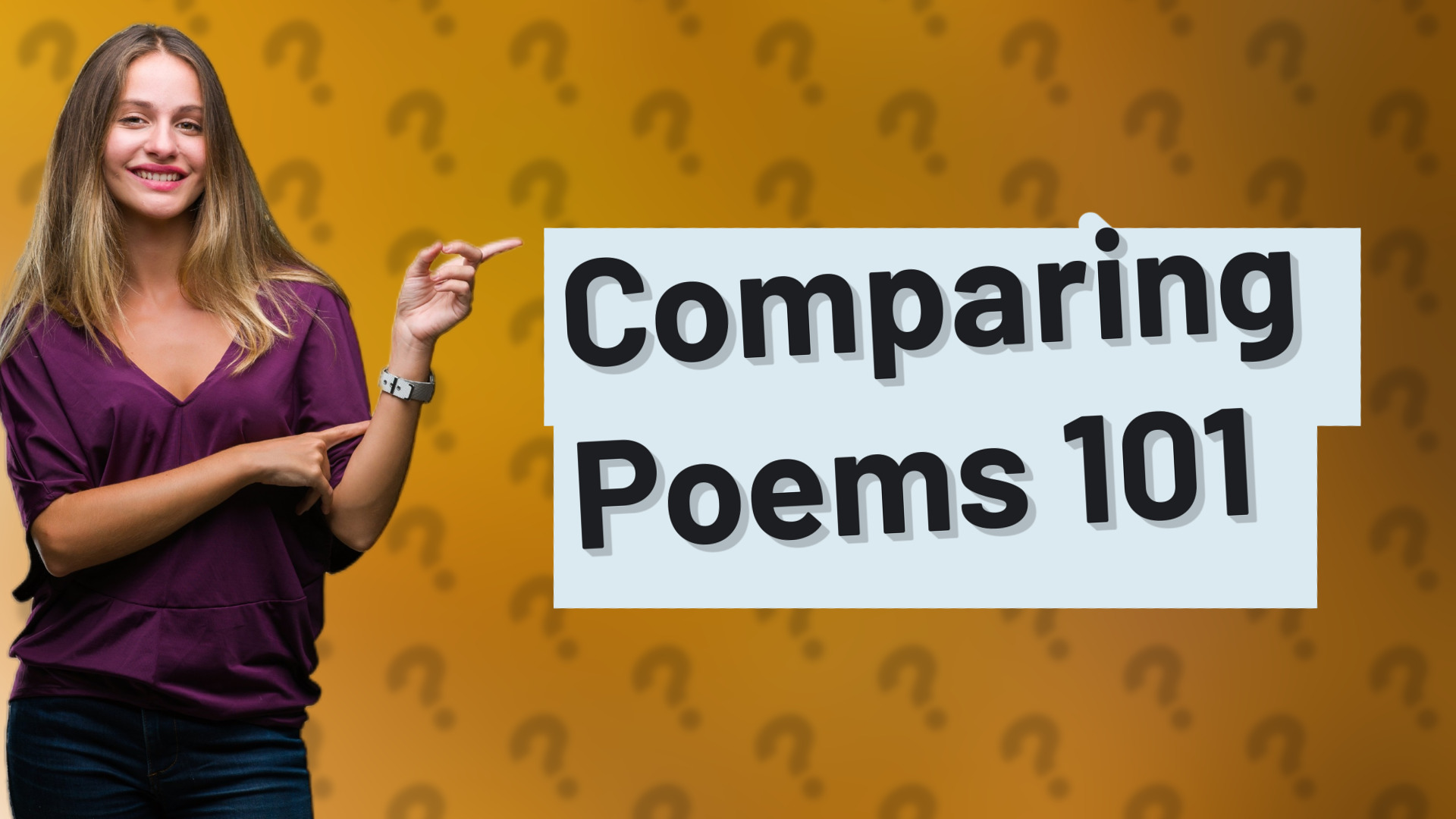 Comparing Poems 101