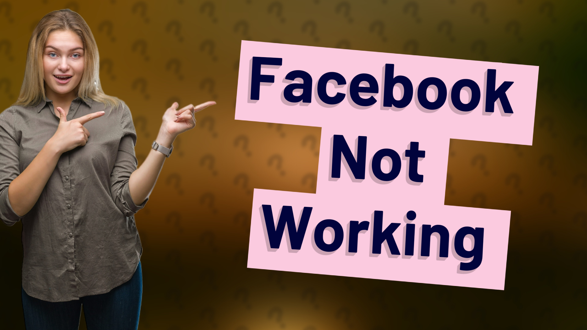 Facebook Not Working