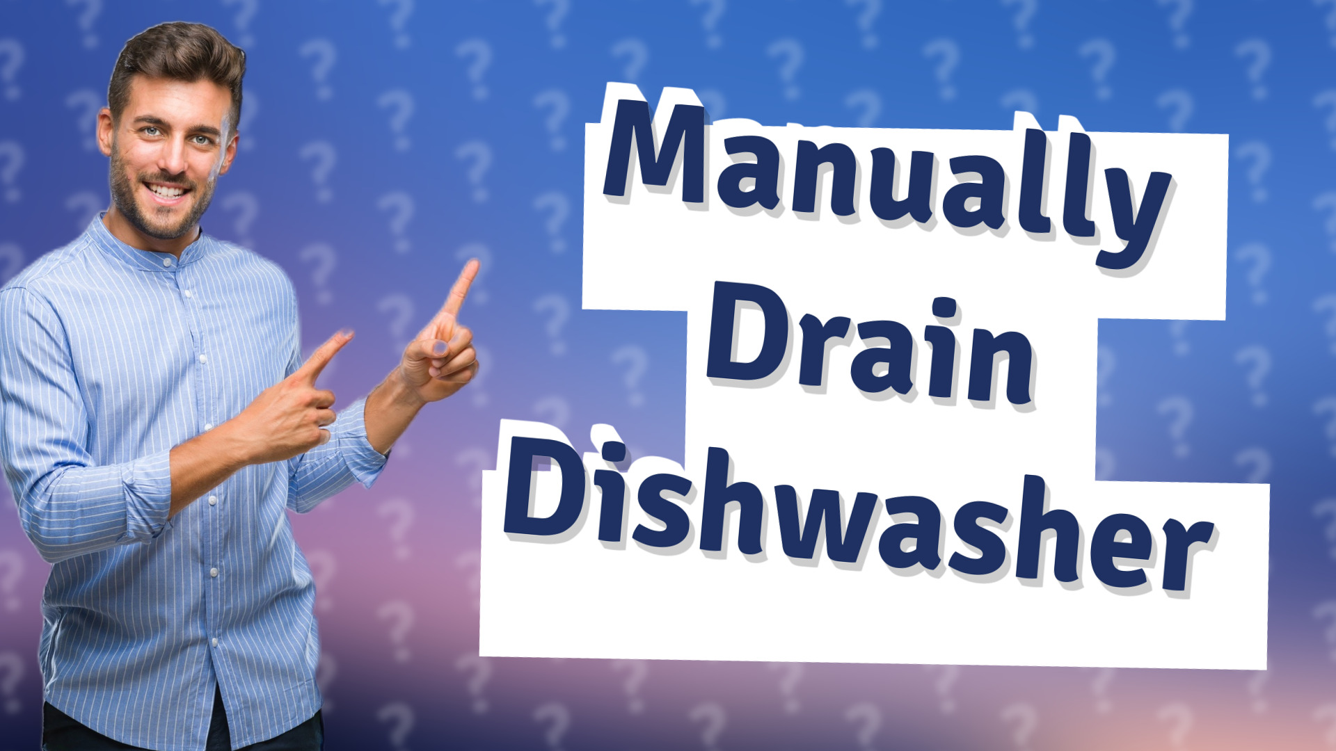 Manually Drain Dishwasher