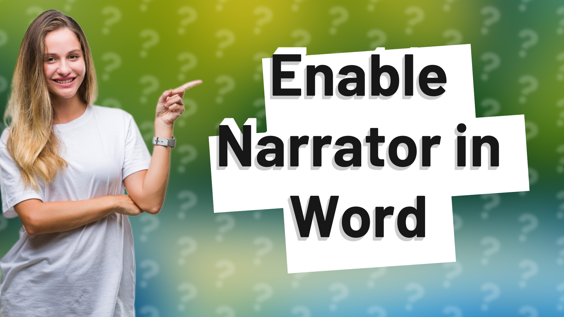 Enable Narrator in Word