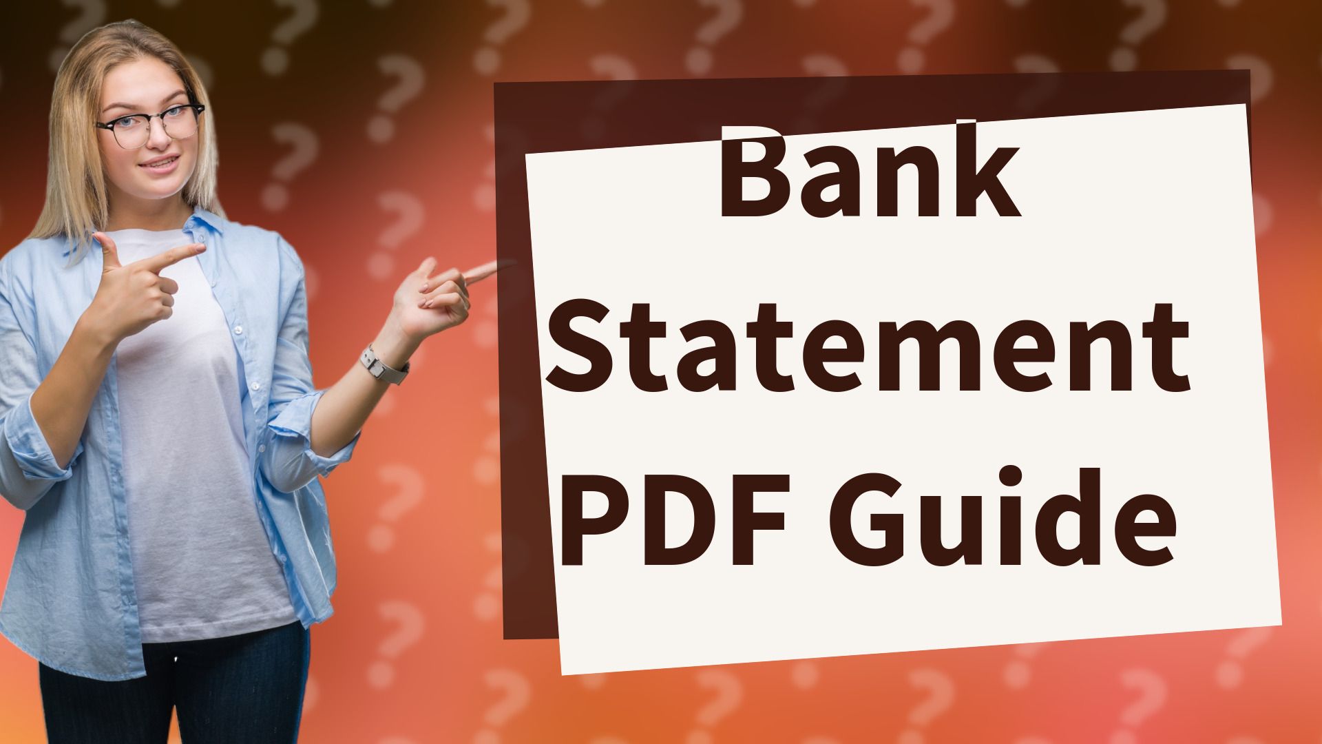 Bank Statement PDF Guide