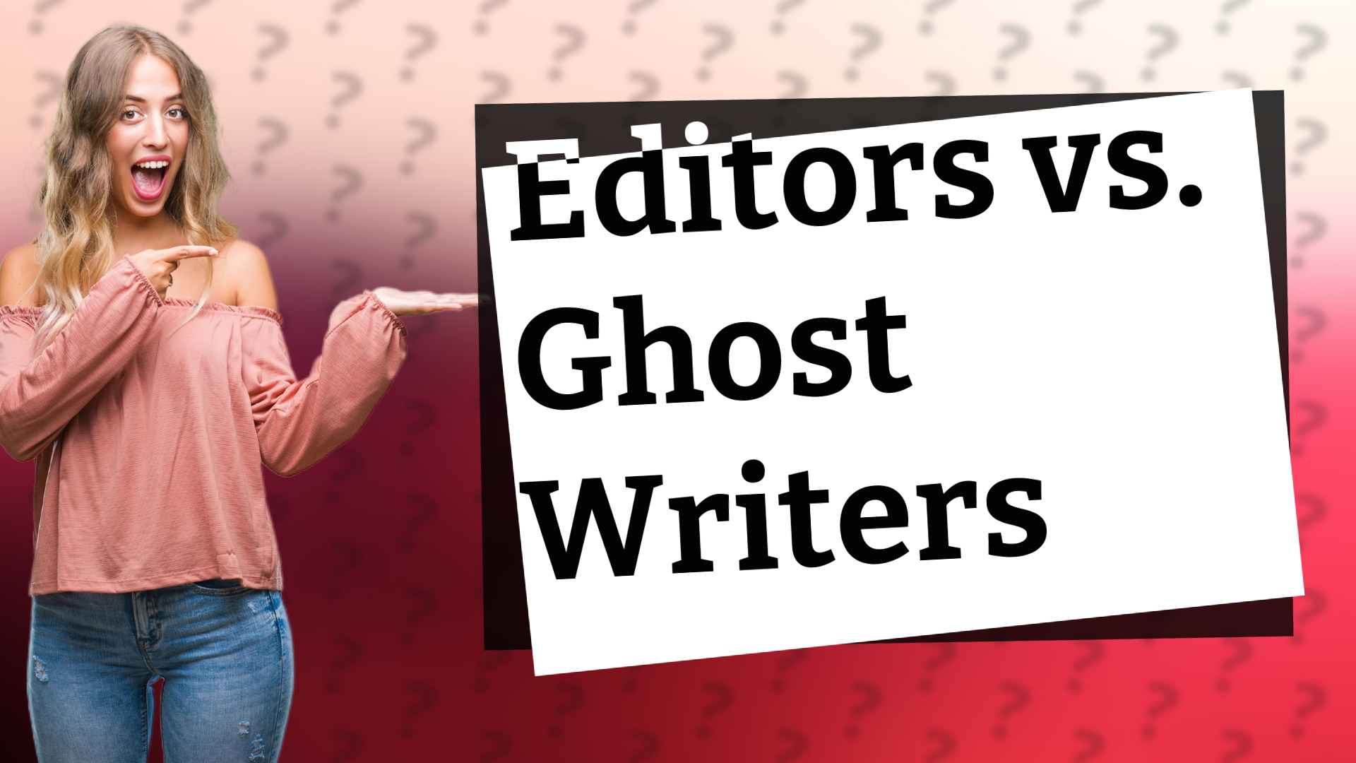 Editors vs. Ghost Writers