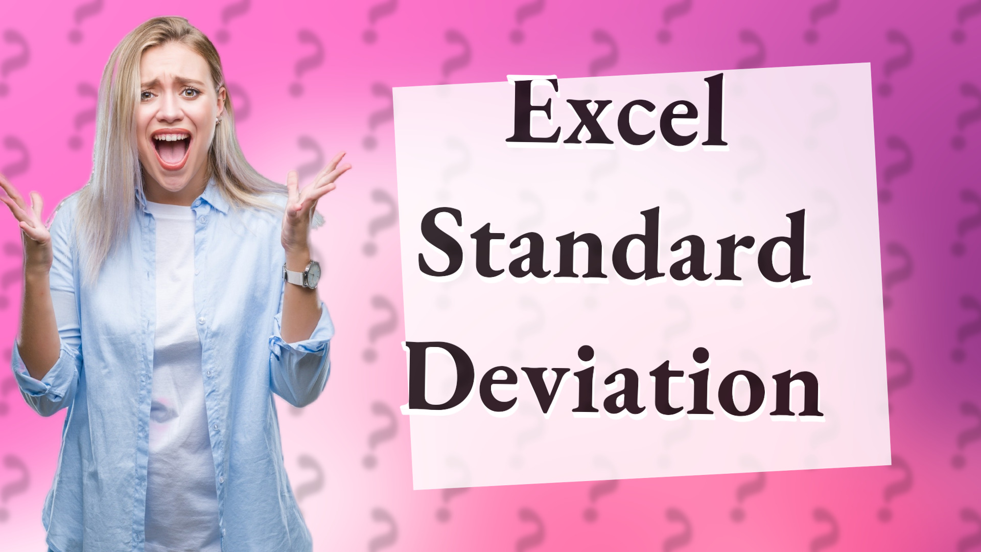 Excel Standard Deviation