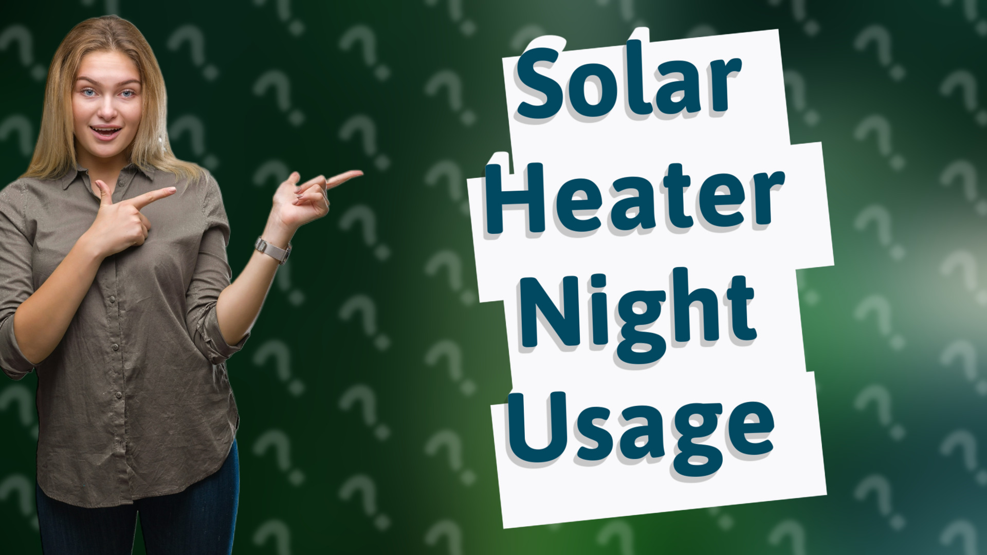 Solar Heater Night Usage