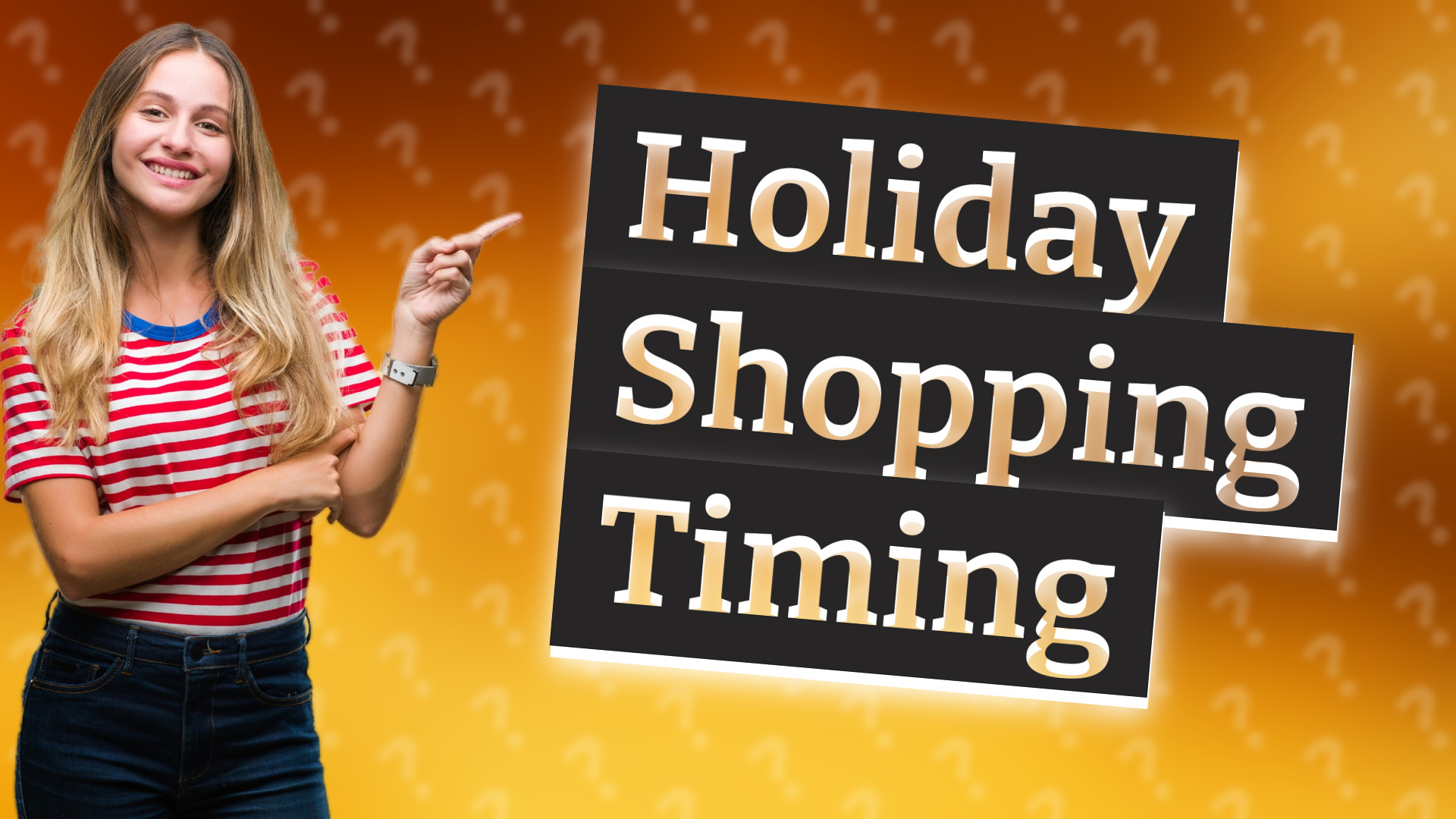 Holiday Shopping Timing