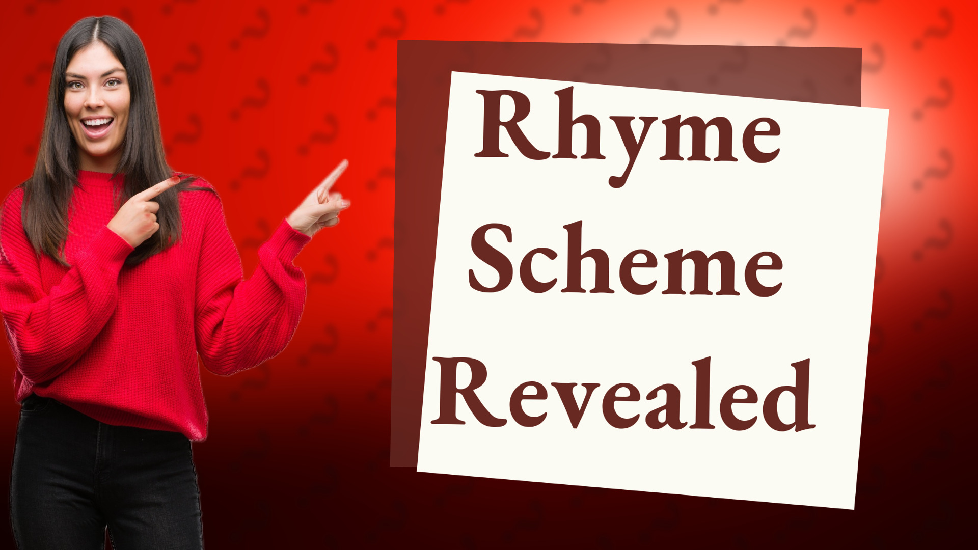 Rhyme Scheme Revealed