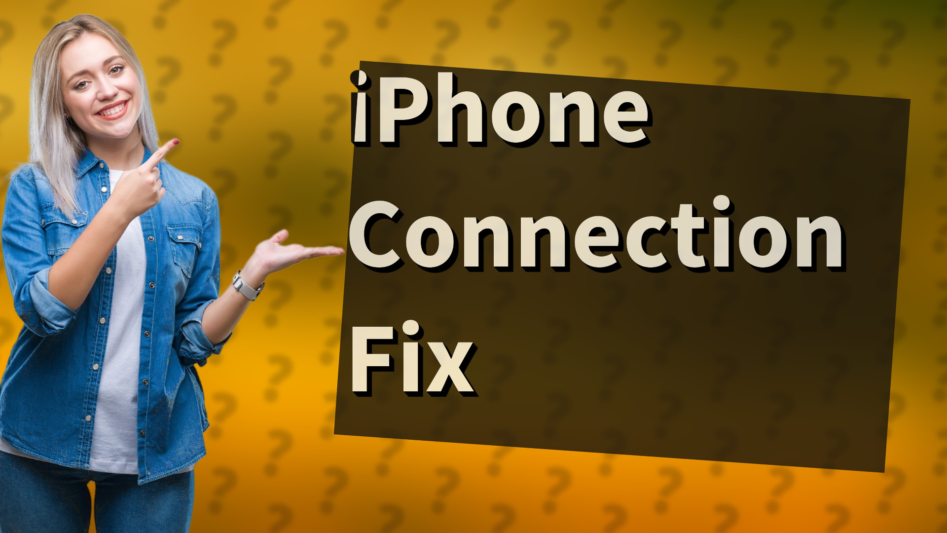 iPhone Connection Fix