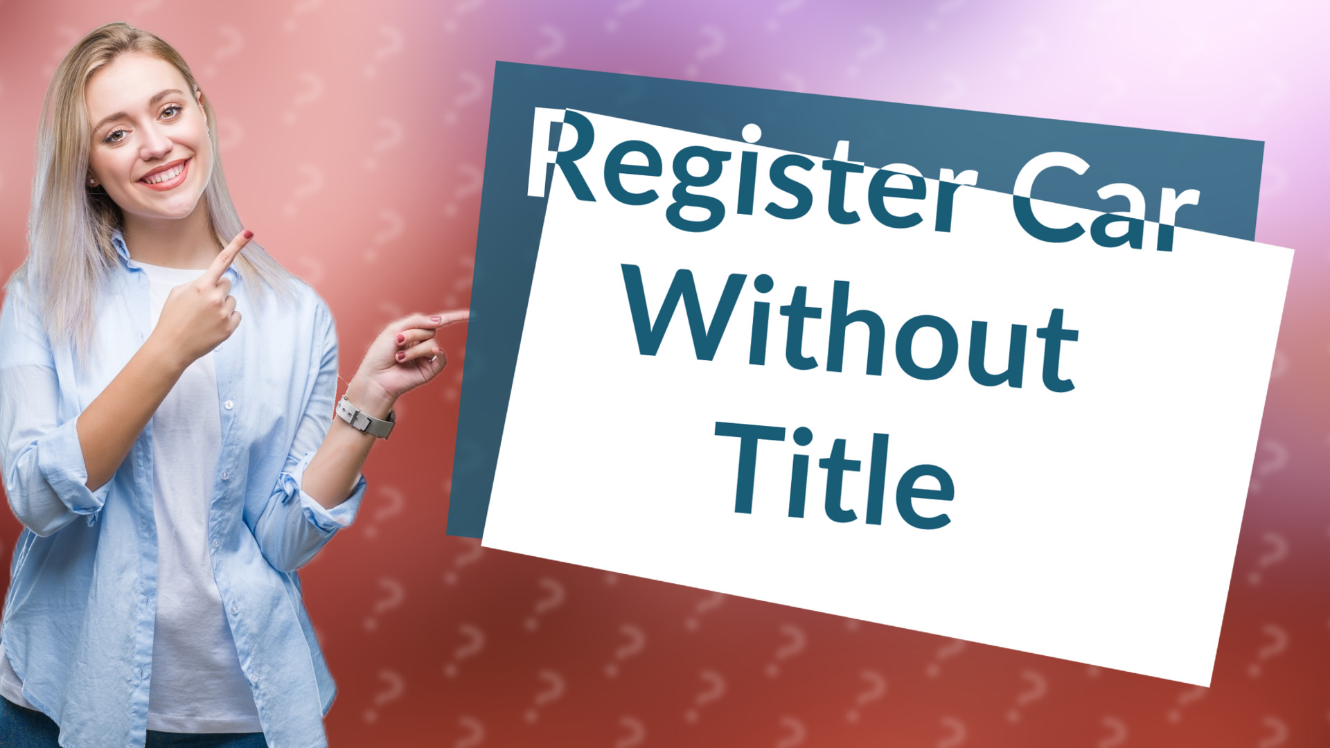 Register Car Without Title