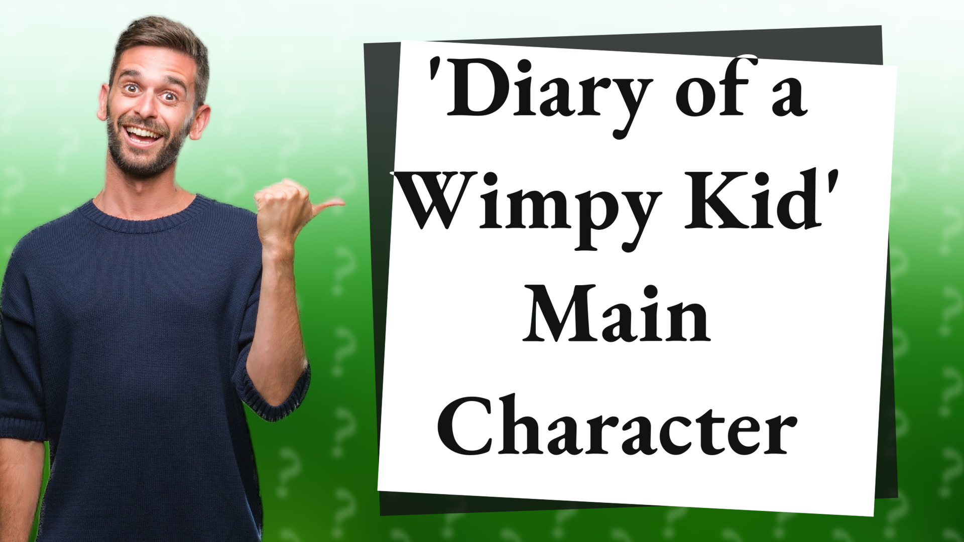 'Diary of a Wimpy Kid' Main Character