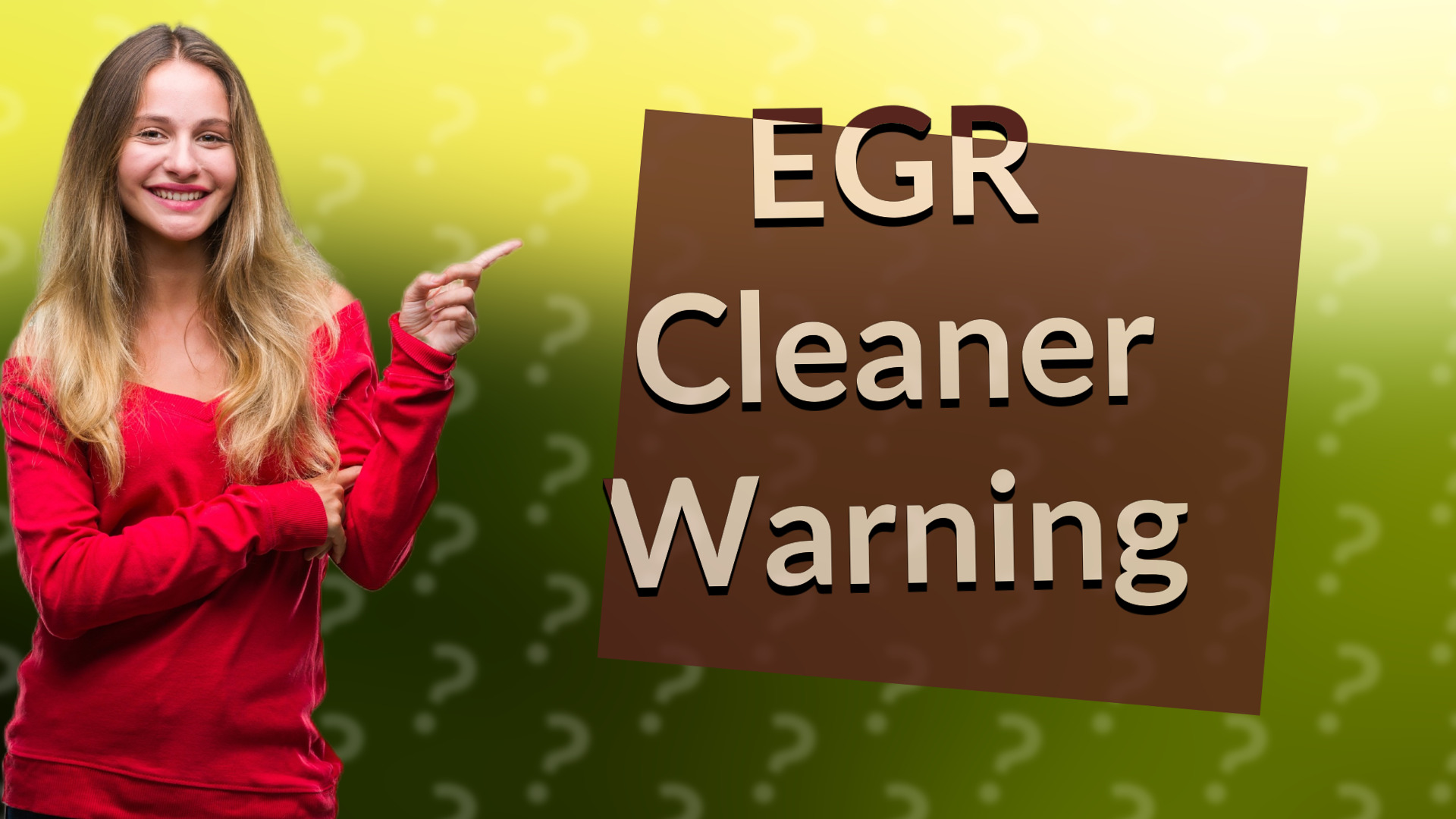 EGR Cleaner Warning