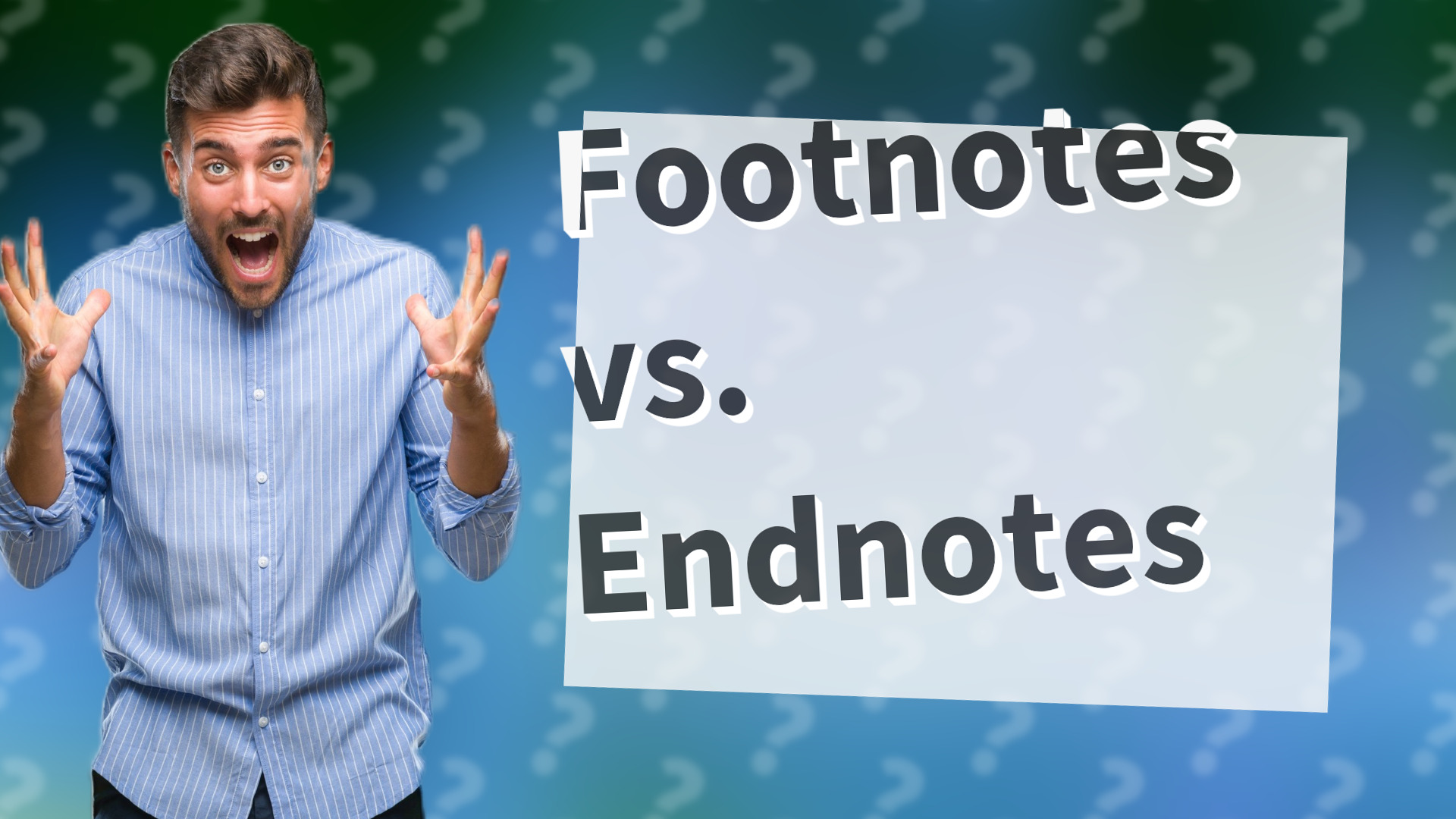 Footnotes vs. Endnotes
