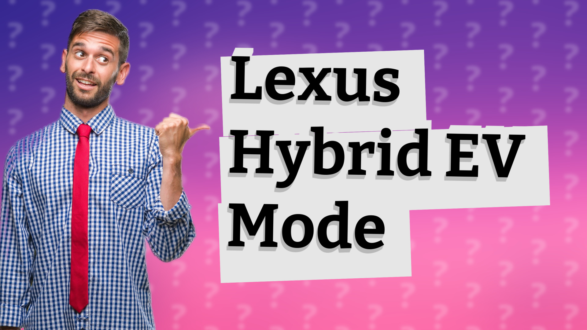 Lexus Hybrid EV Mode