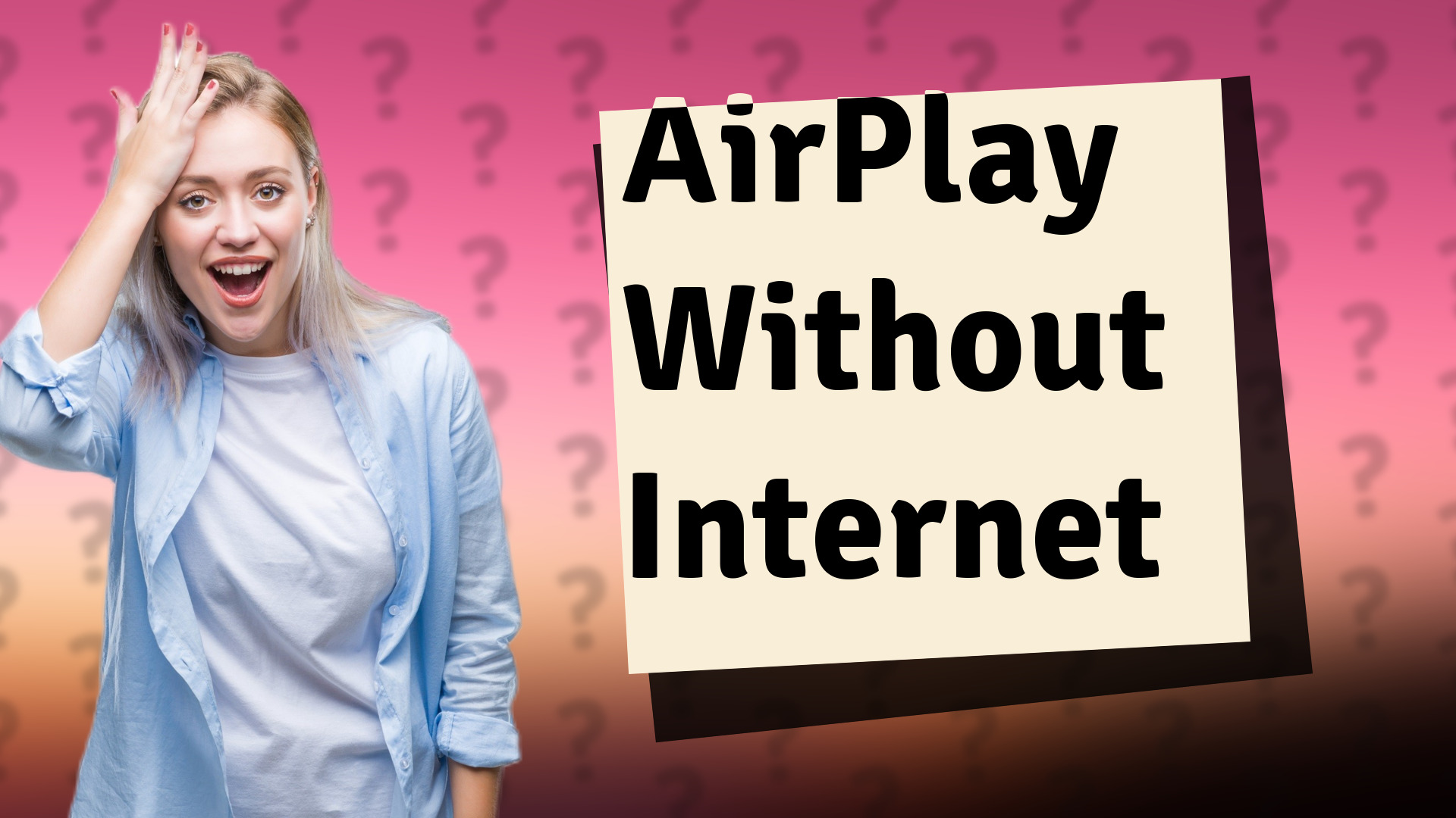 AirPlay Without Internet