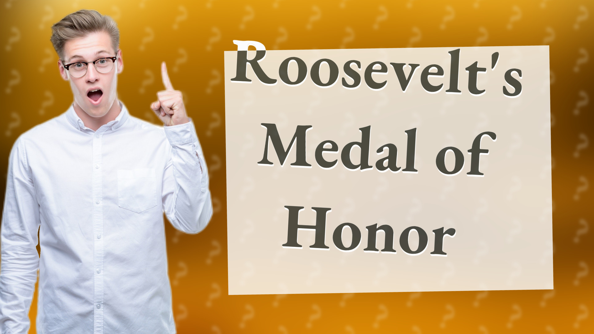 Roosevelt's Medal of Honor
