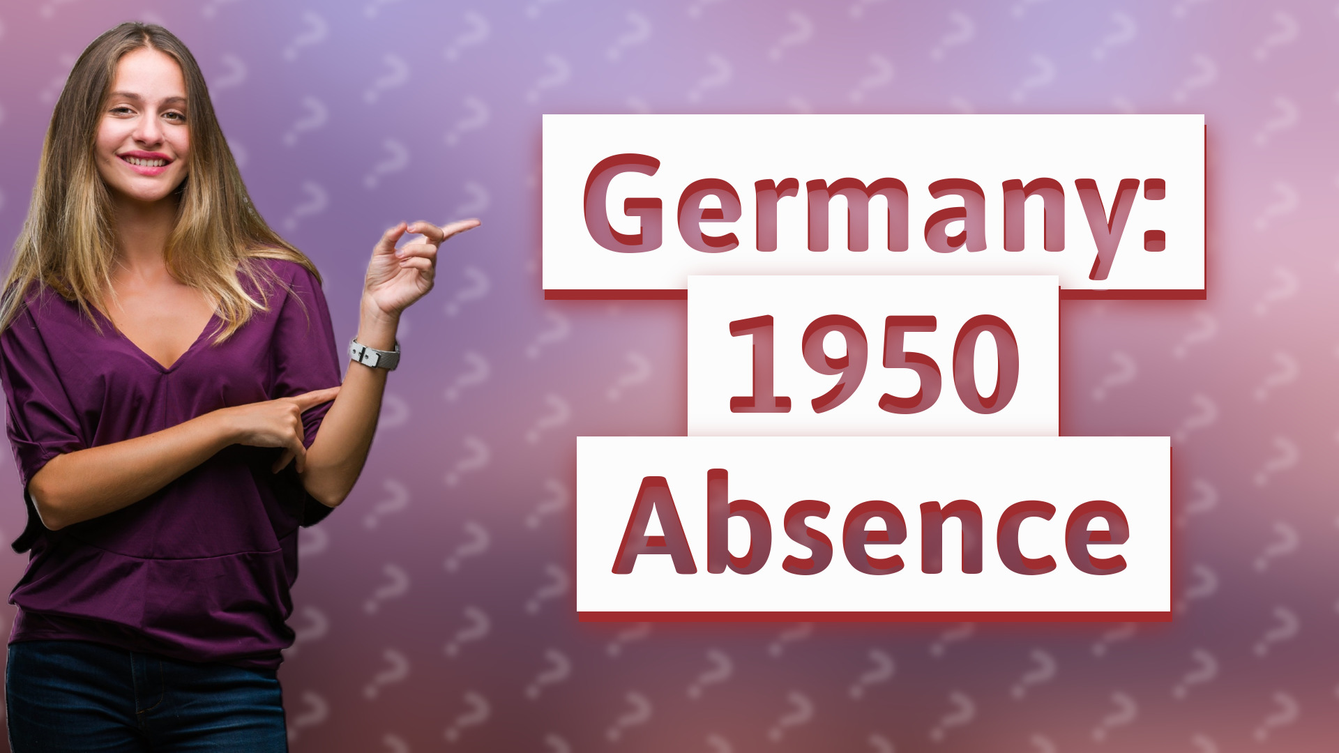 Germany: 1950 Absence