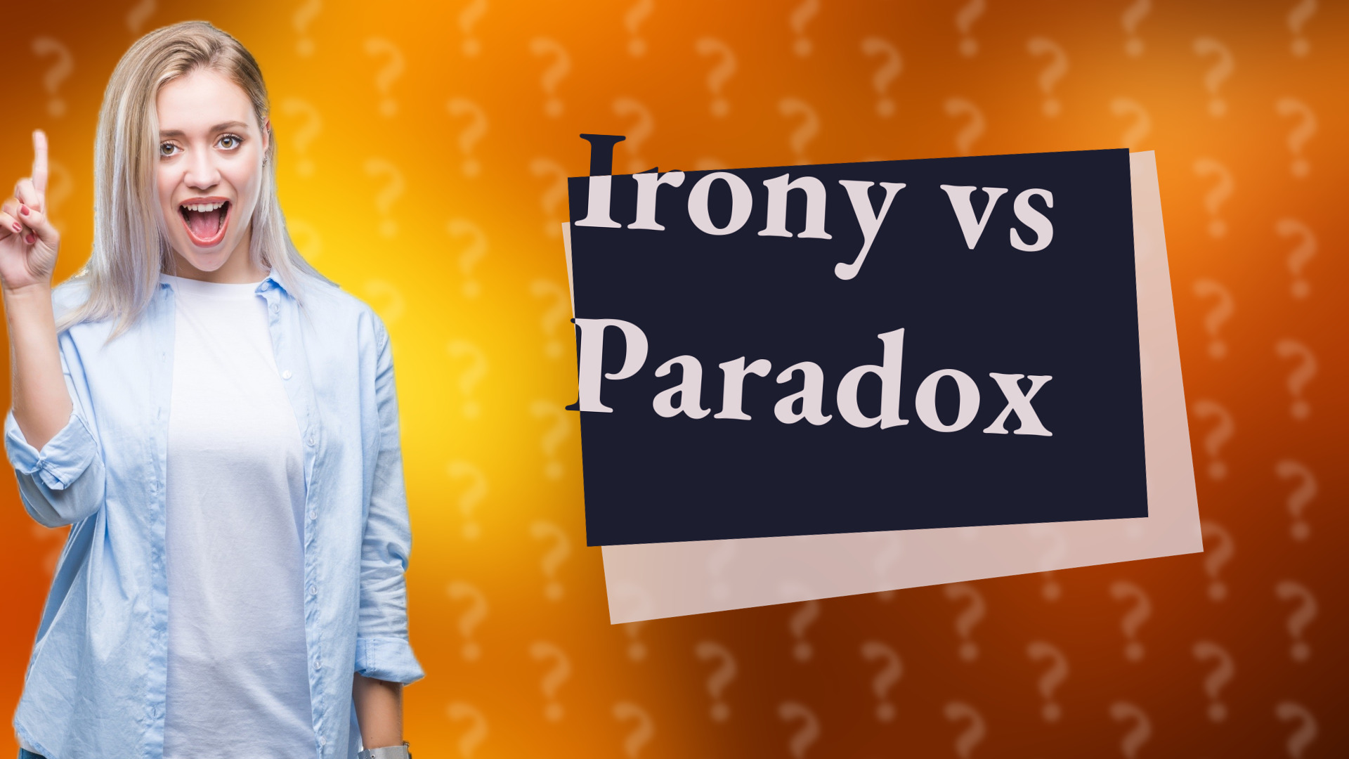 Irony vs Paradox