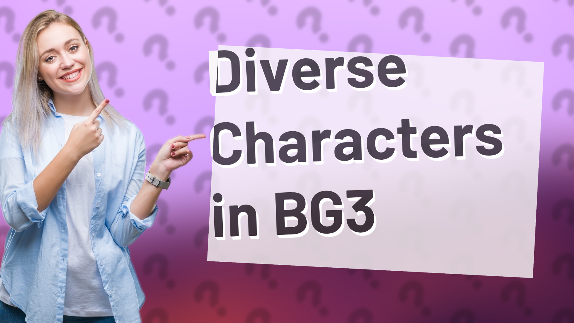 Diverse Characters in BG3