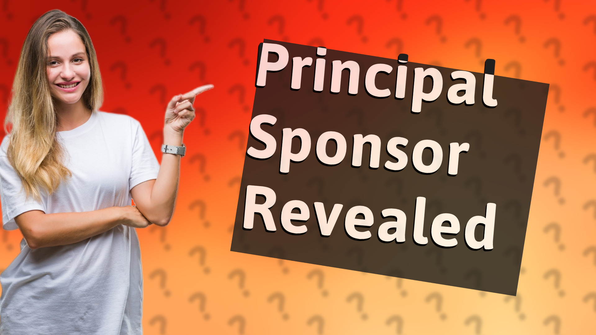Principal Sponsor Revealed