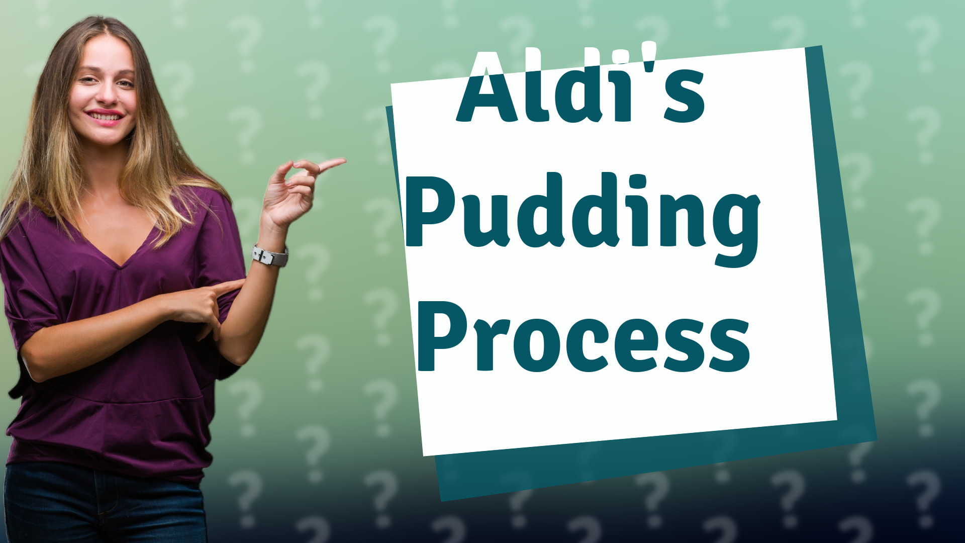 Aldi's Pudding Process
