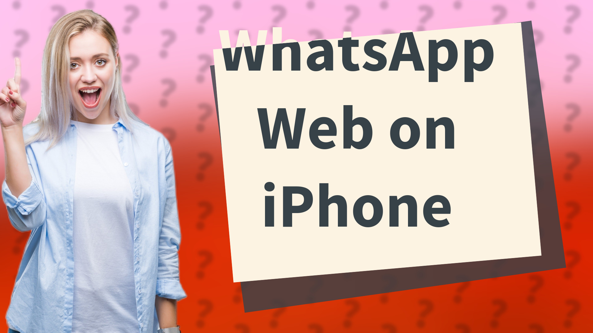 WhatsApp Web on iPhone
