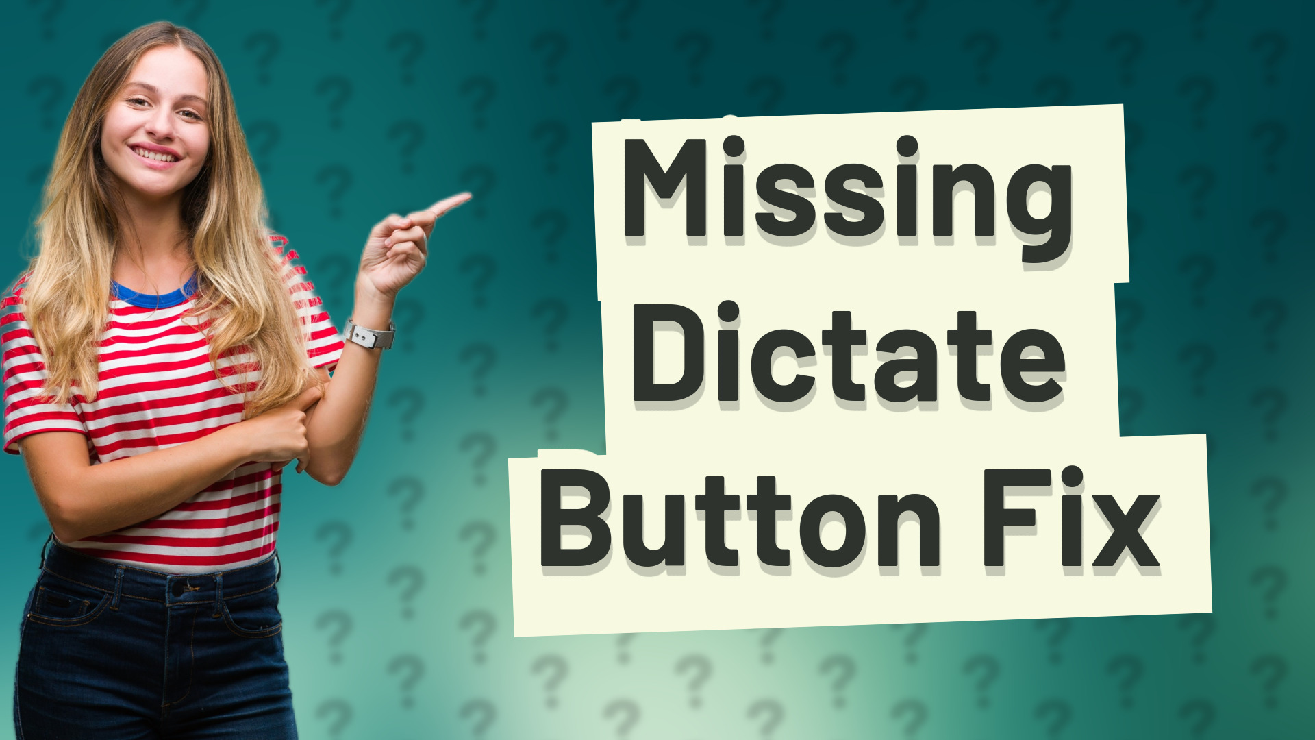 Missing Dictate Button Fix