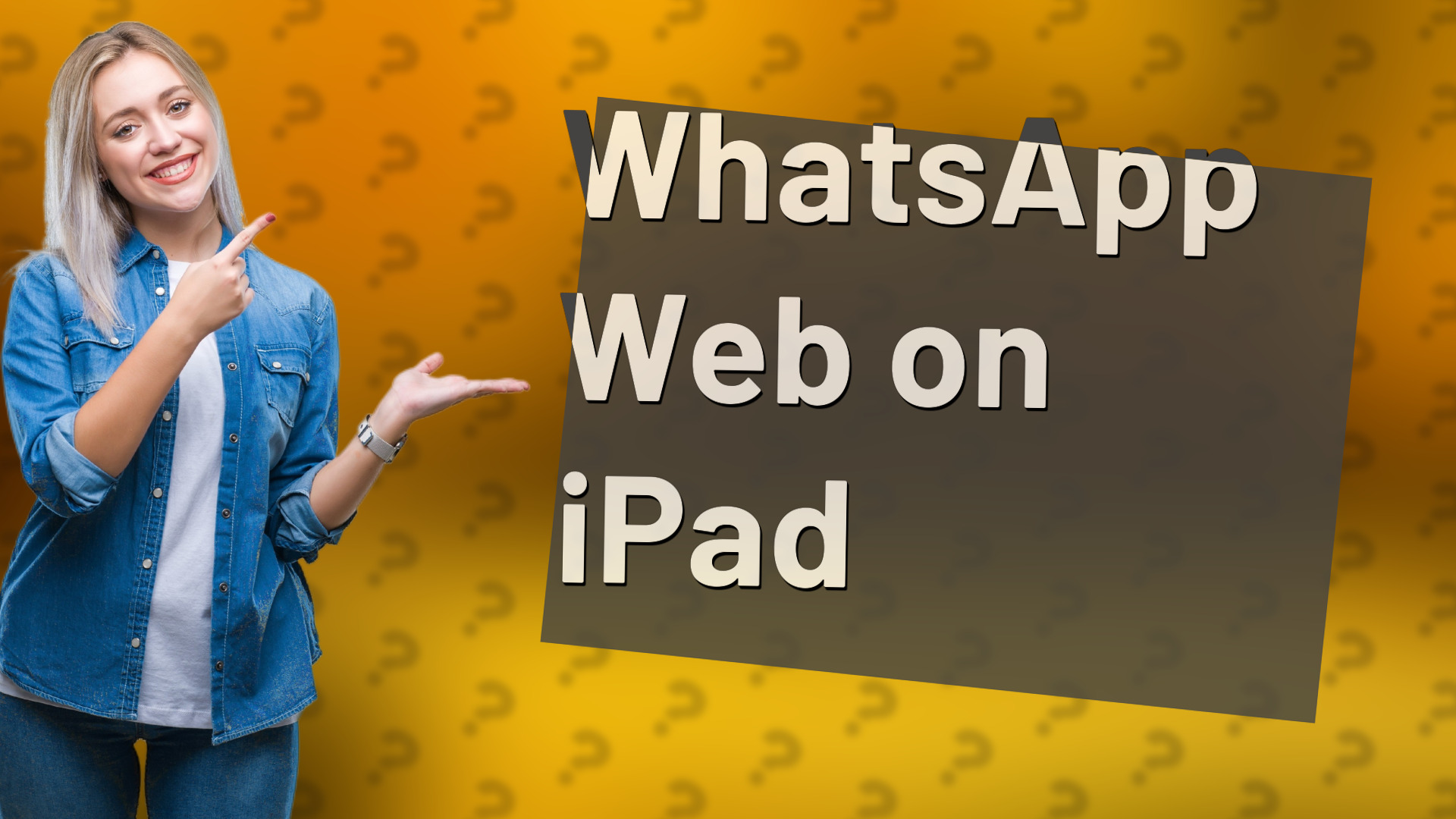 WhatsApp Web on iPad