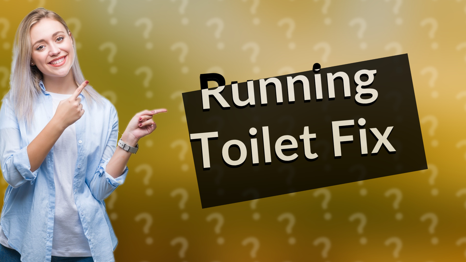 Running Toilet Fix