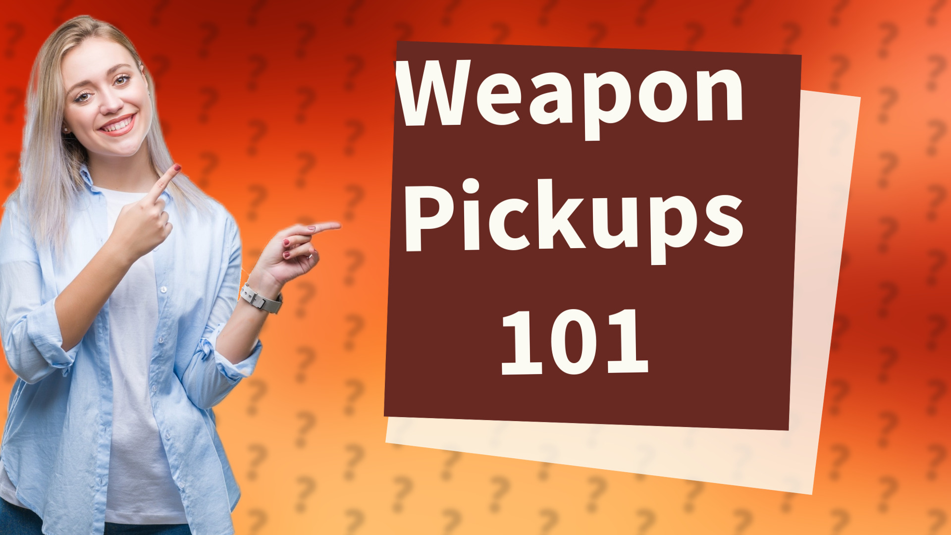 Weapon Pickups 101