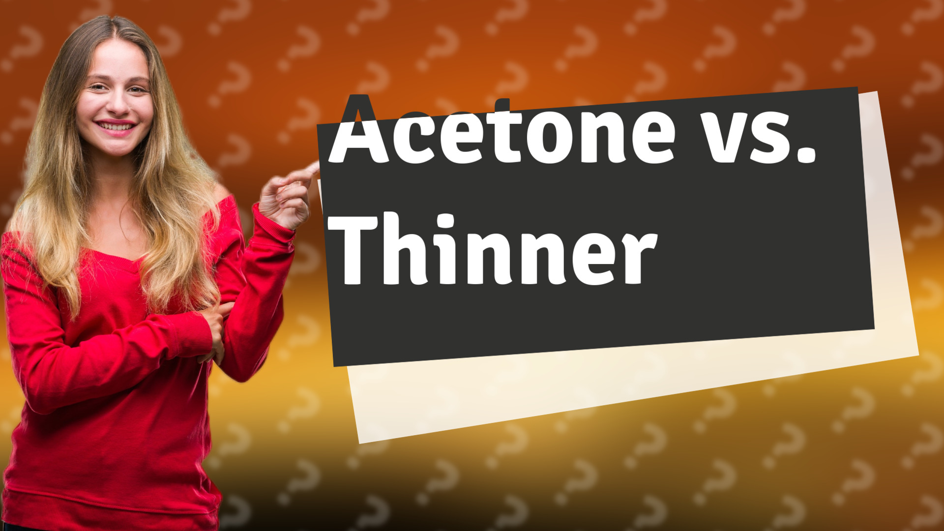 Acetone vs. Thinner