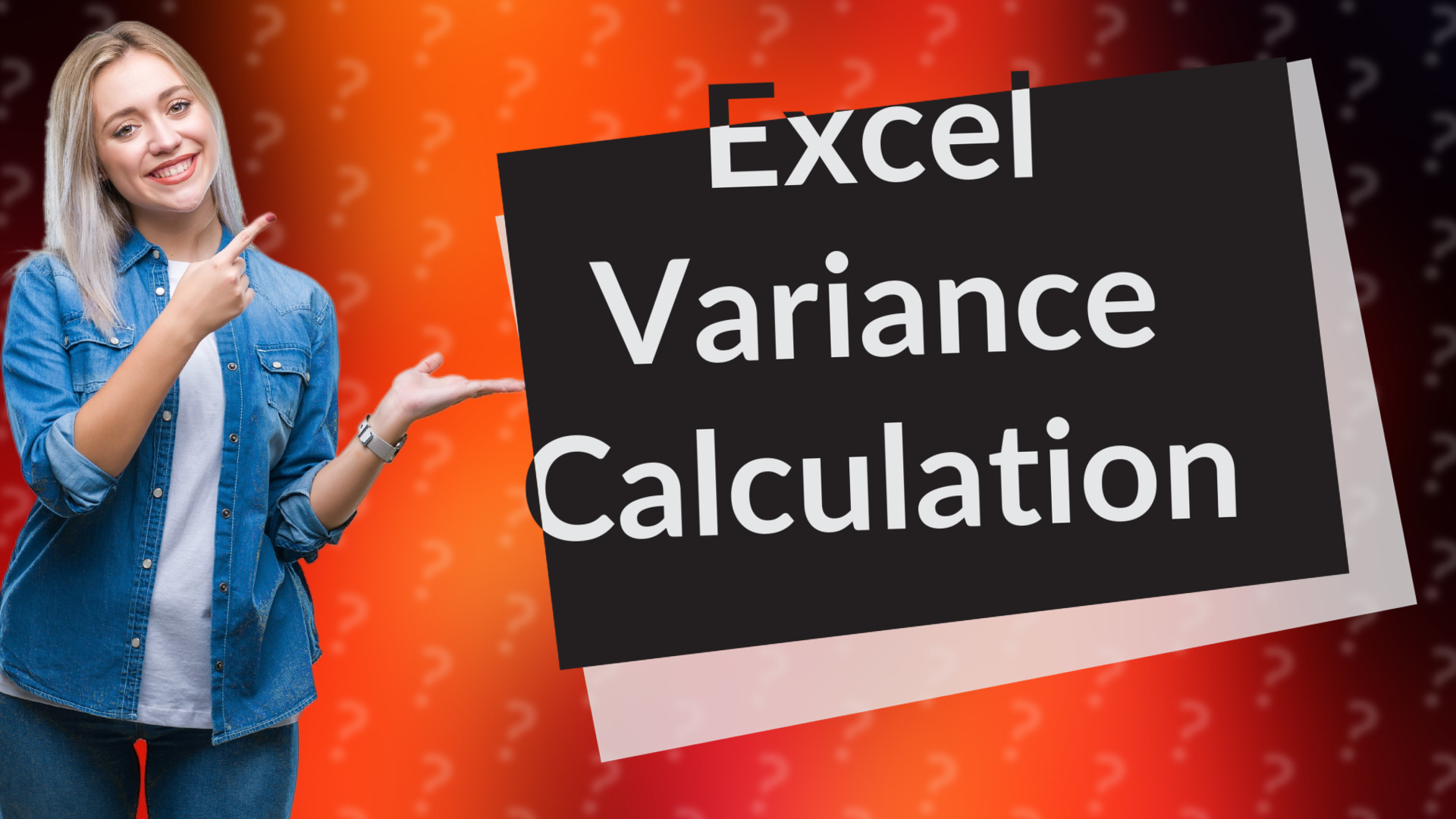Excel Variance Calculation