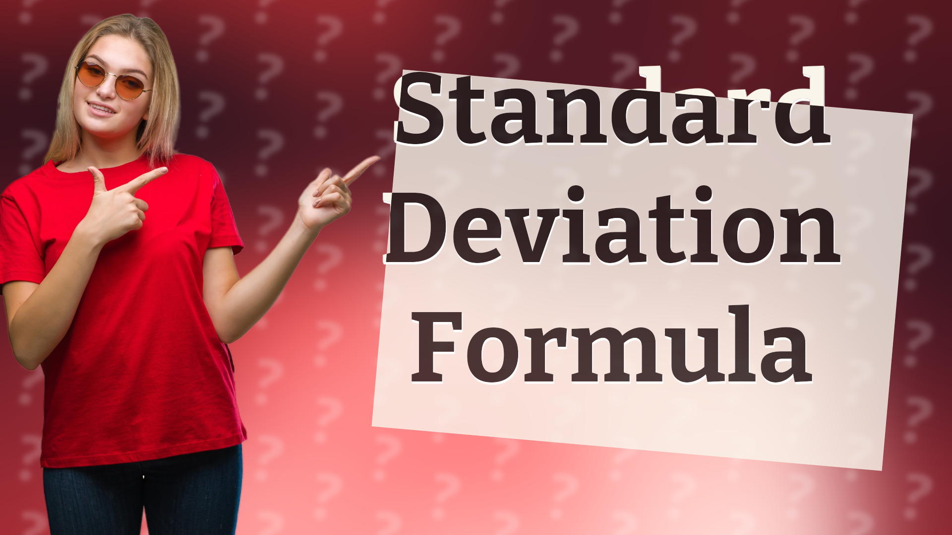Standard Deviation Formula