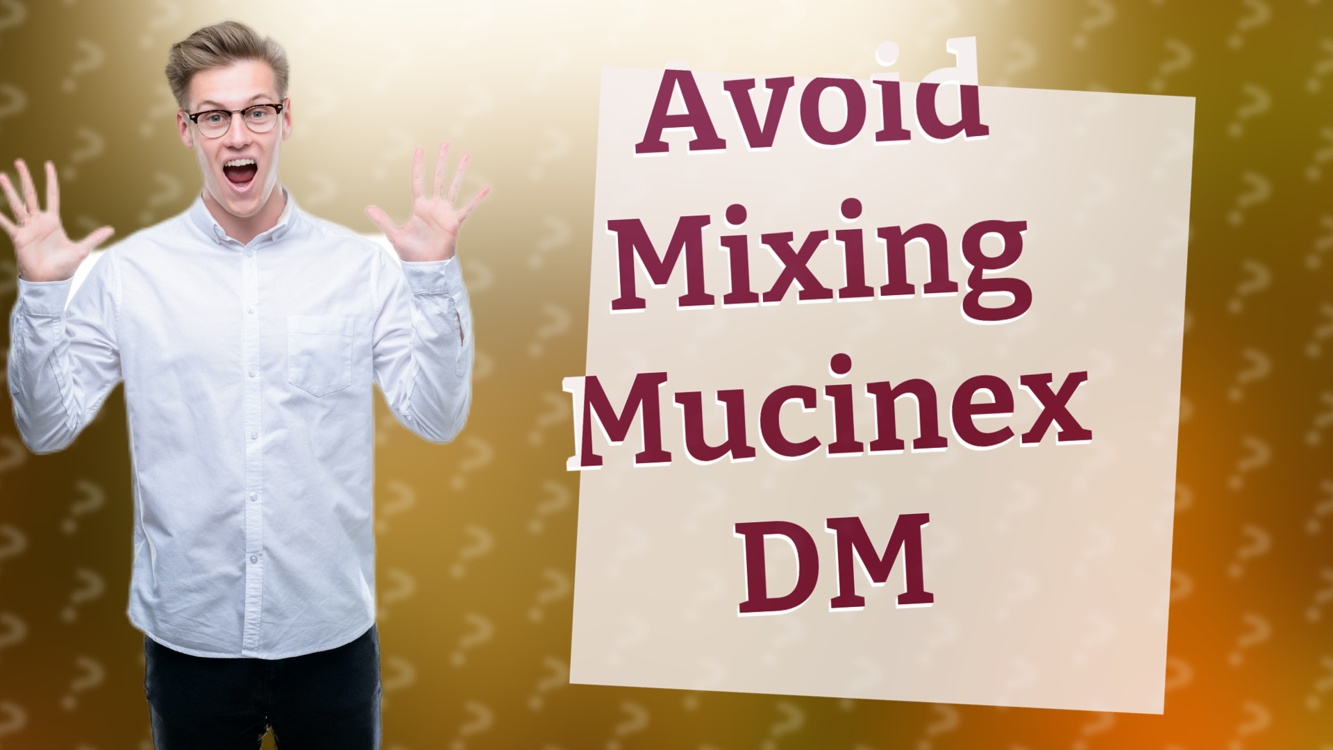 Avoid Mixing Mucinex DM