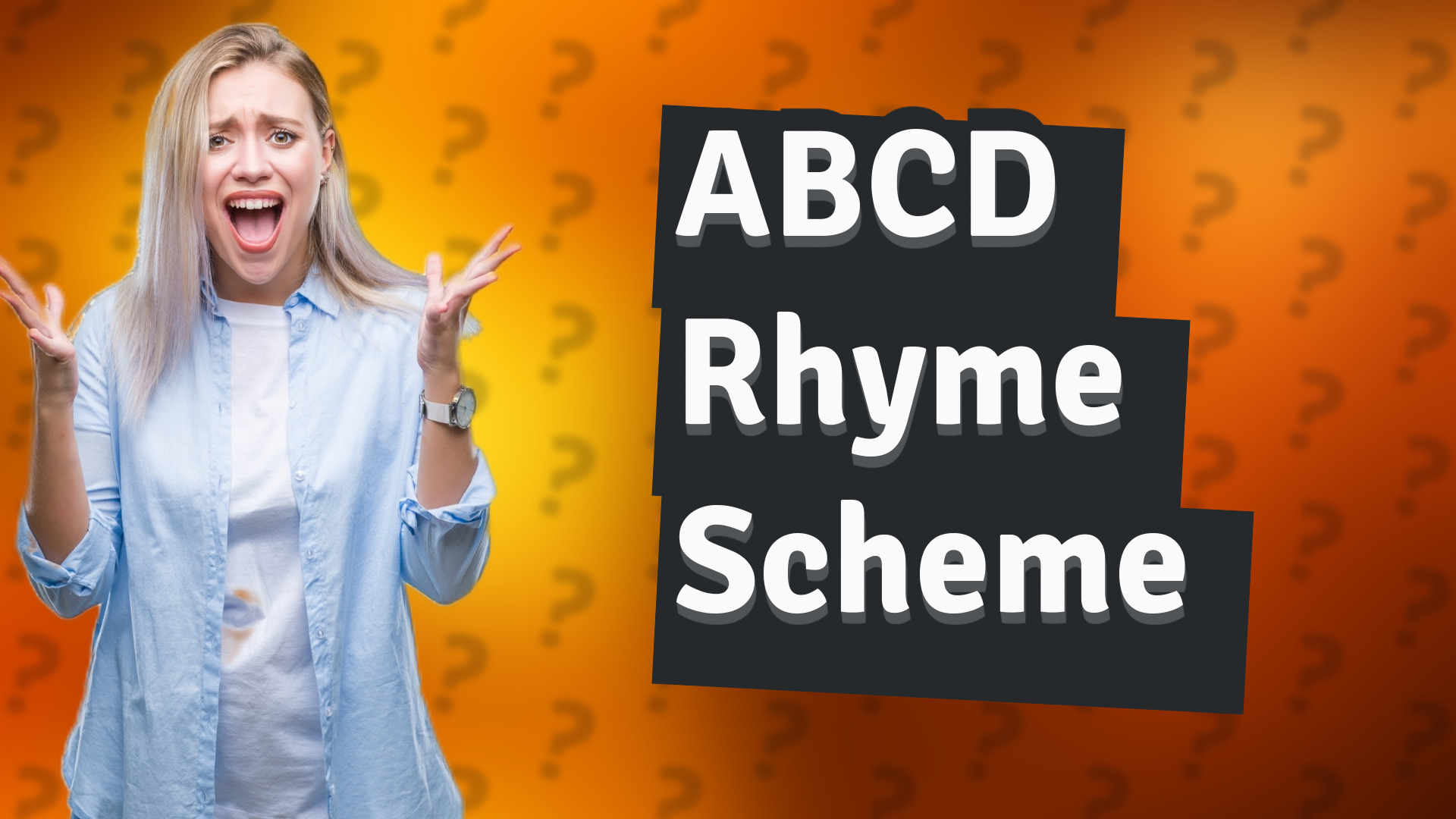 ABCD Rhyme Scheme