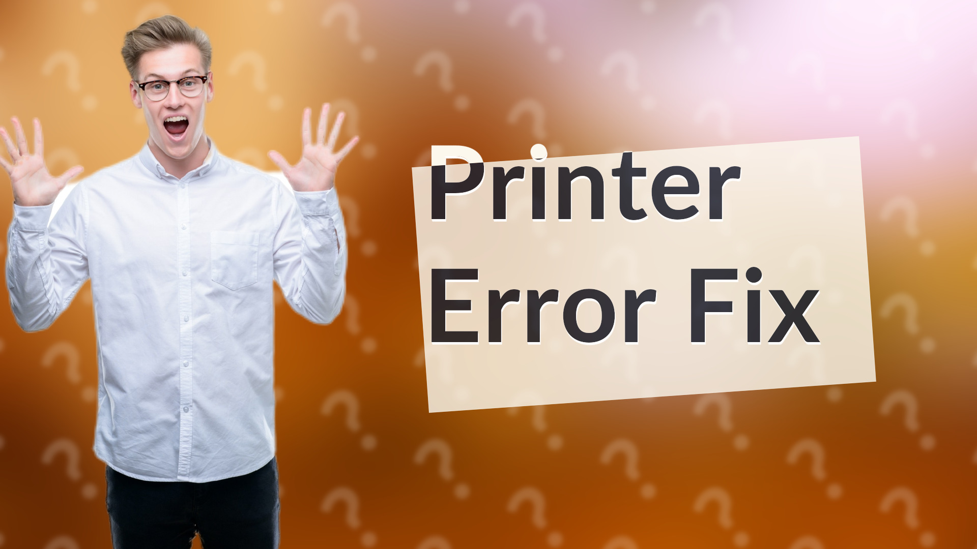 Printer Error Fix