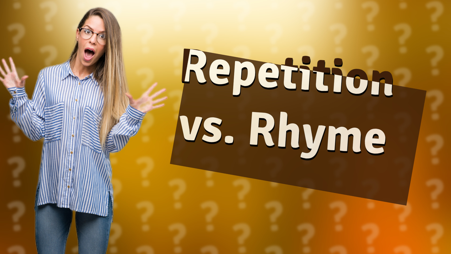 Repetition vs. Rhyme