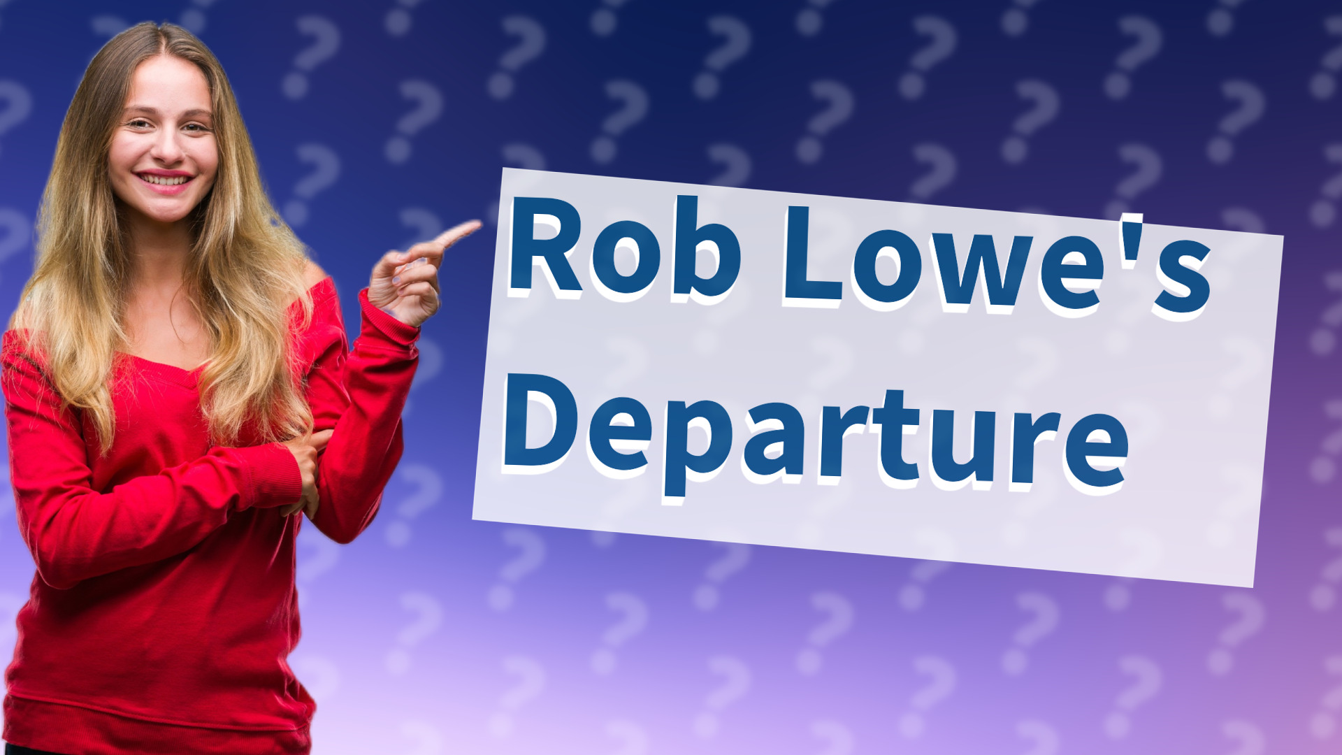 Rob Lowe's Departure