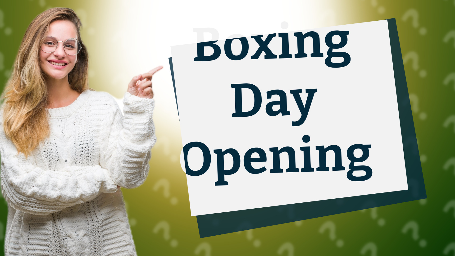 Boxing Day Opening