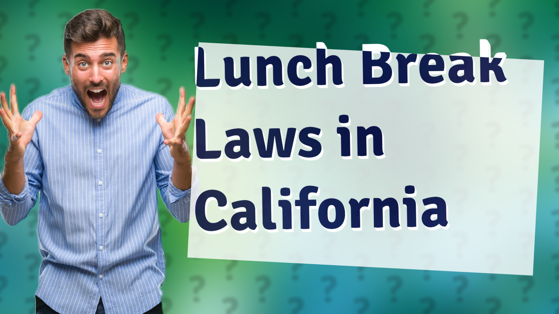 Lunch Break Laws in California