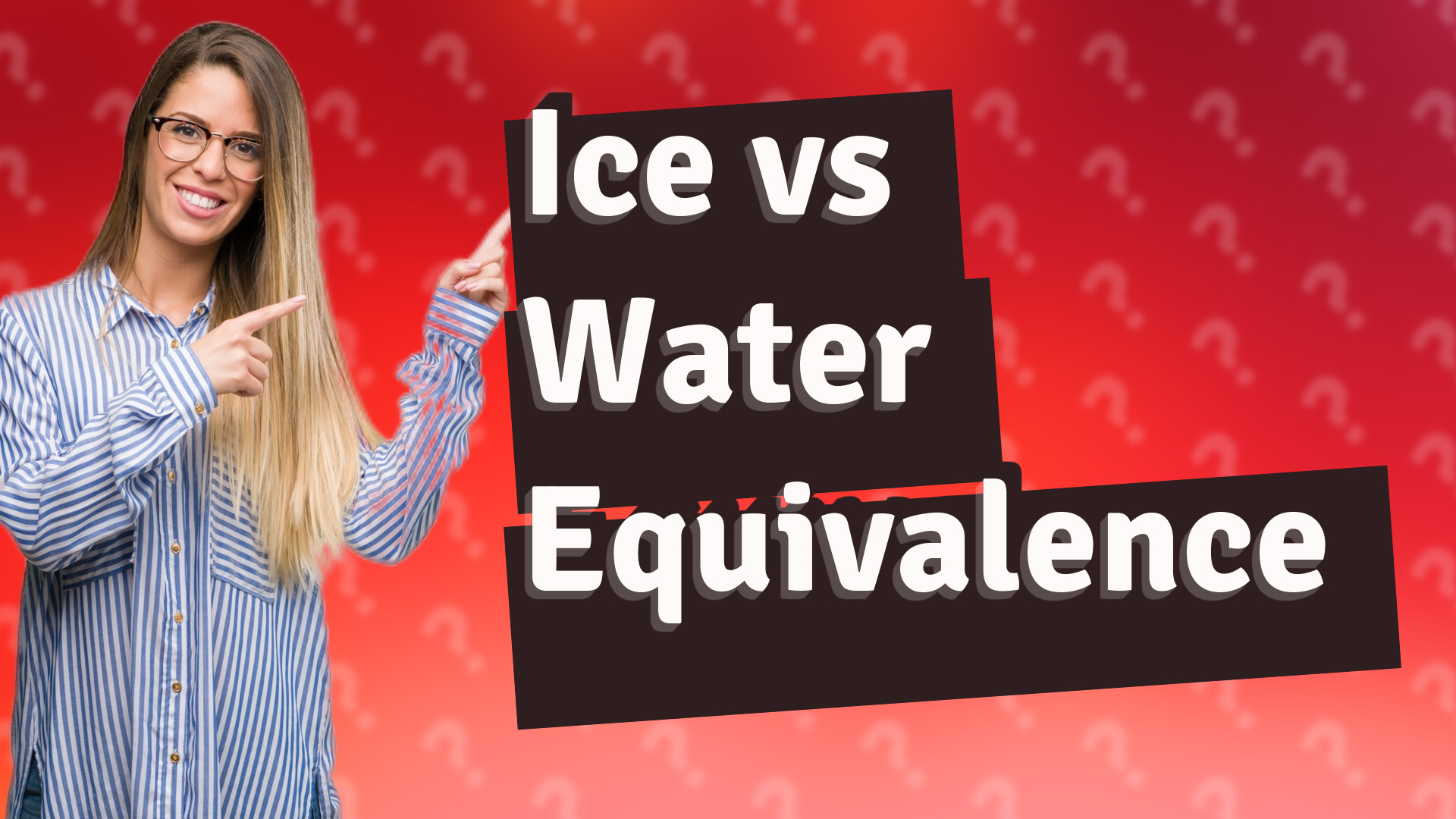 Ice vs Water Equivalence