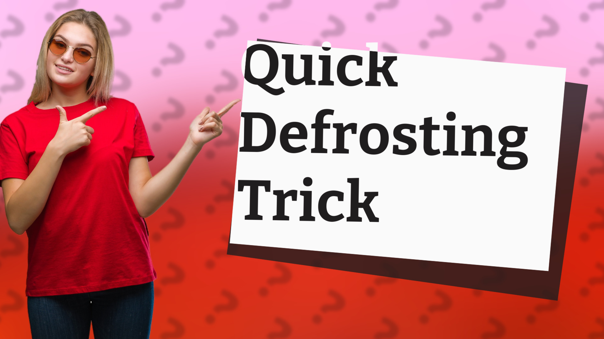 Quick Defrosting Trick