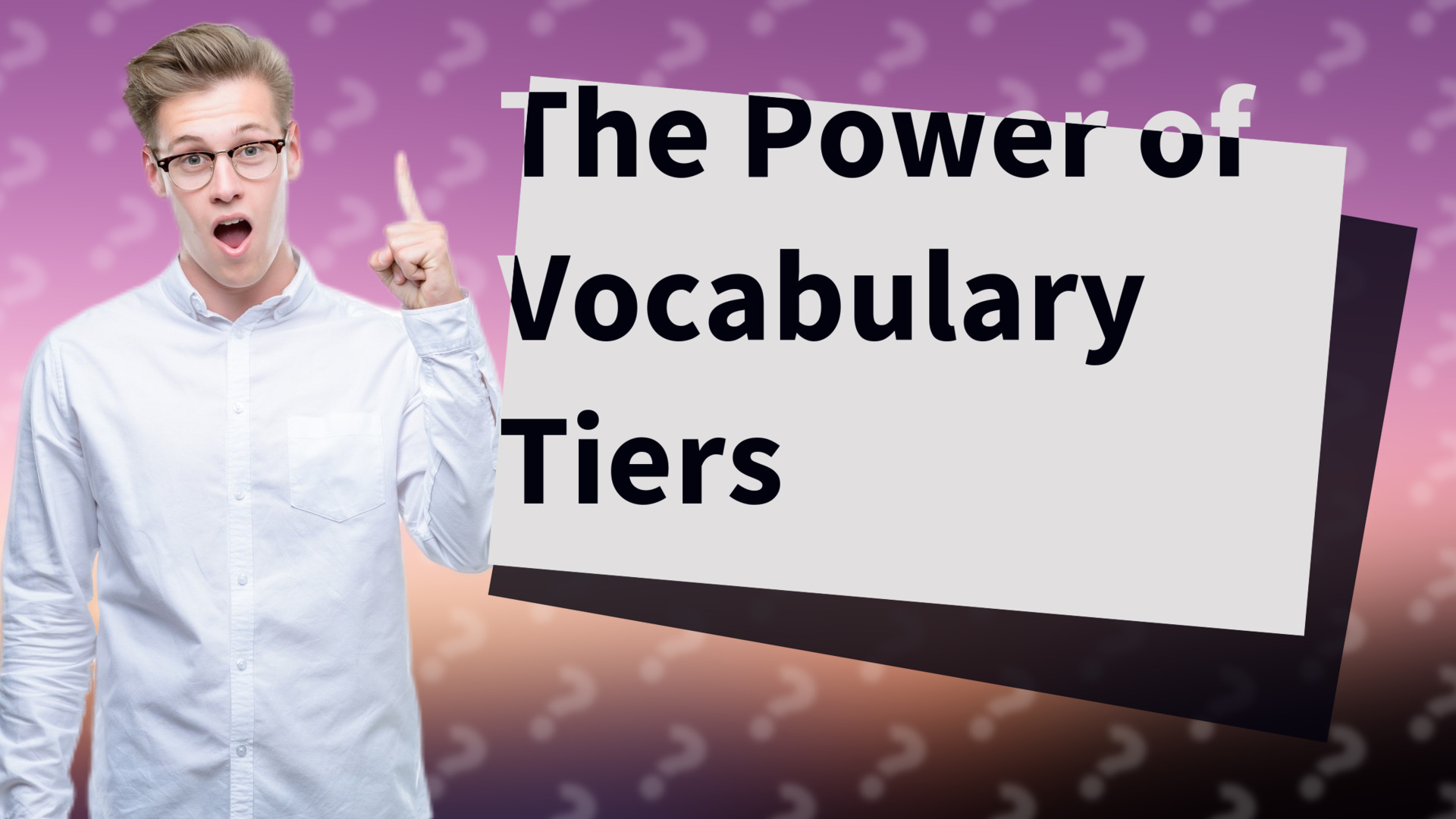 The Power of Vocabulary Tiers