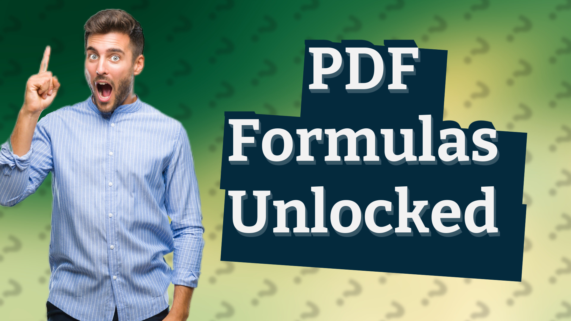 PDF Formulas Unlocked