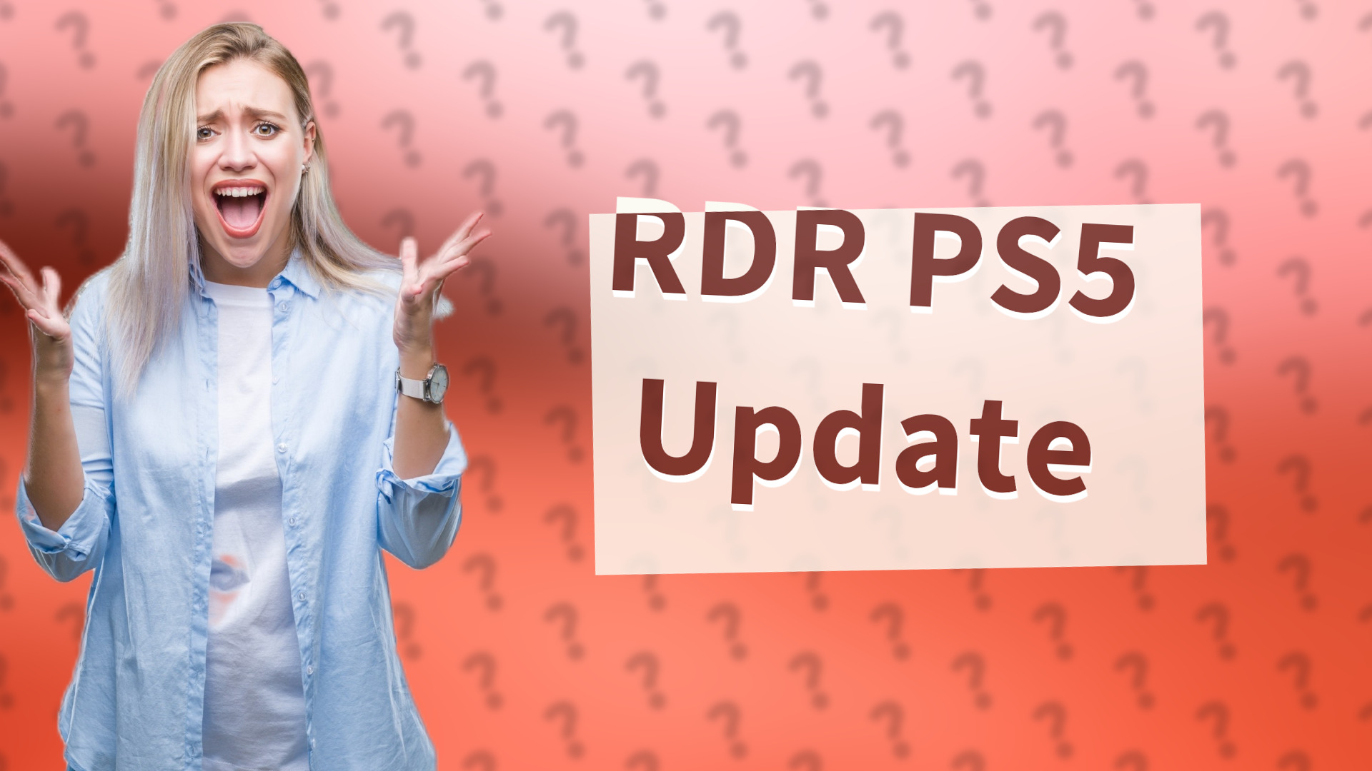 RDR PS5 Update