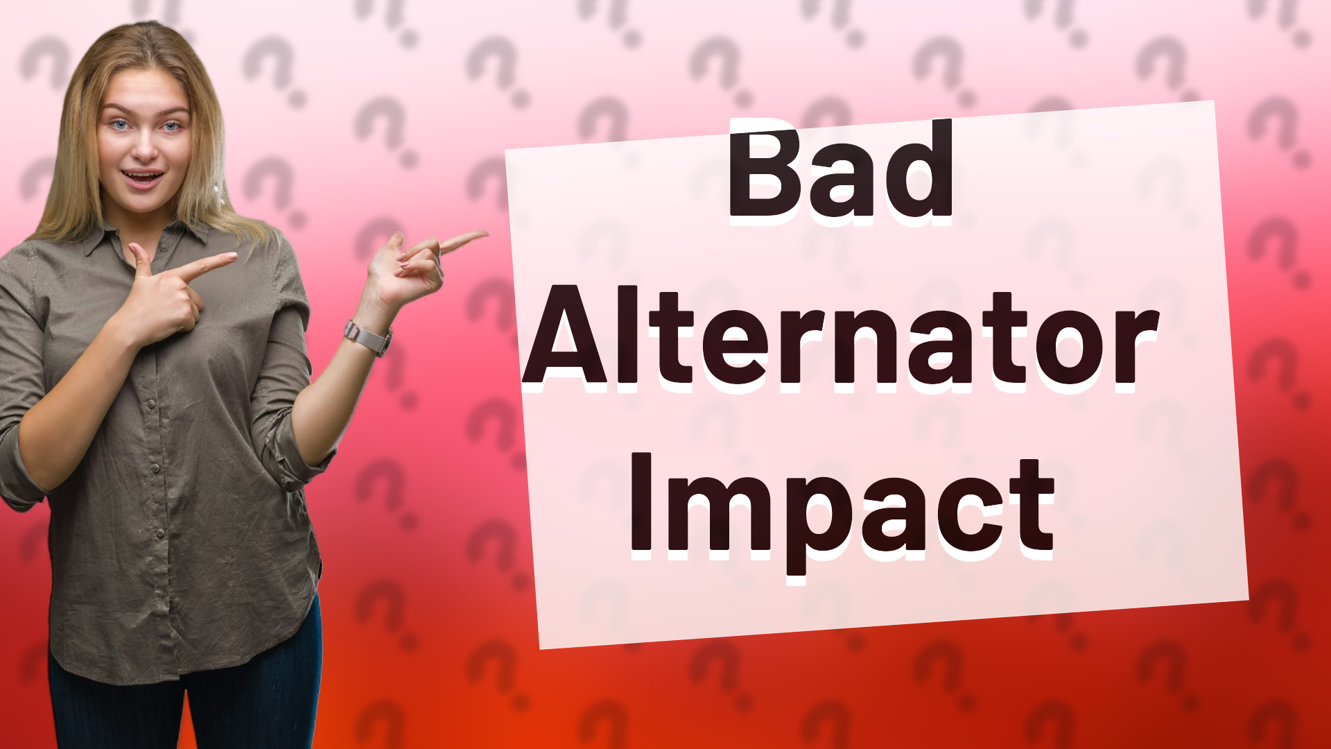 Bad Alternator Impact