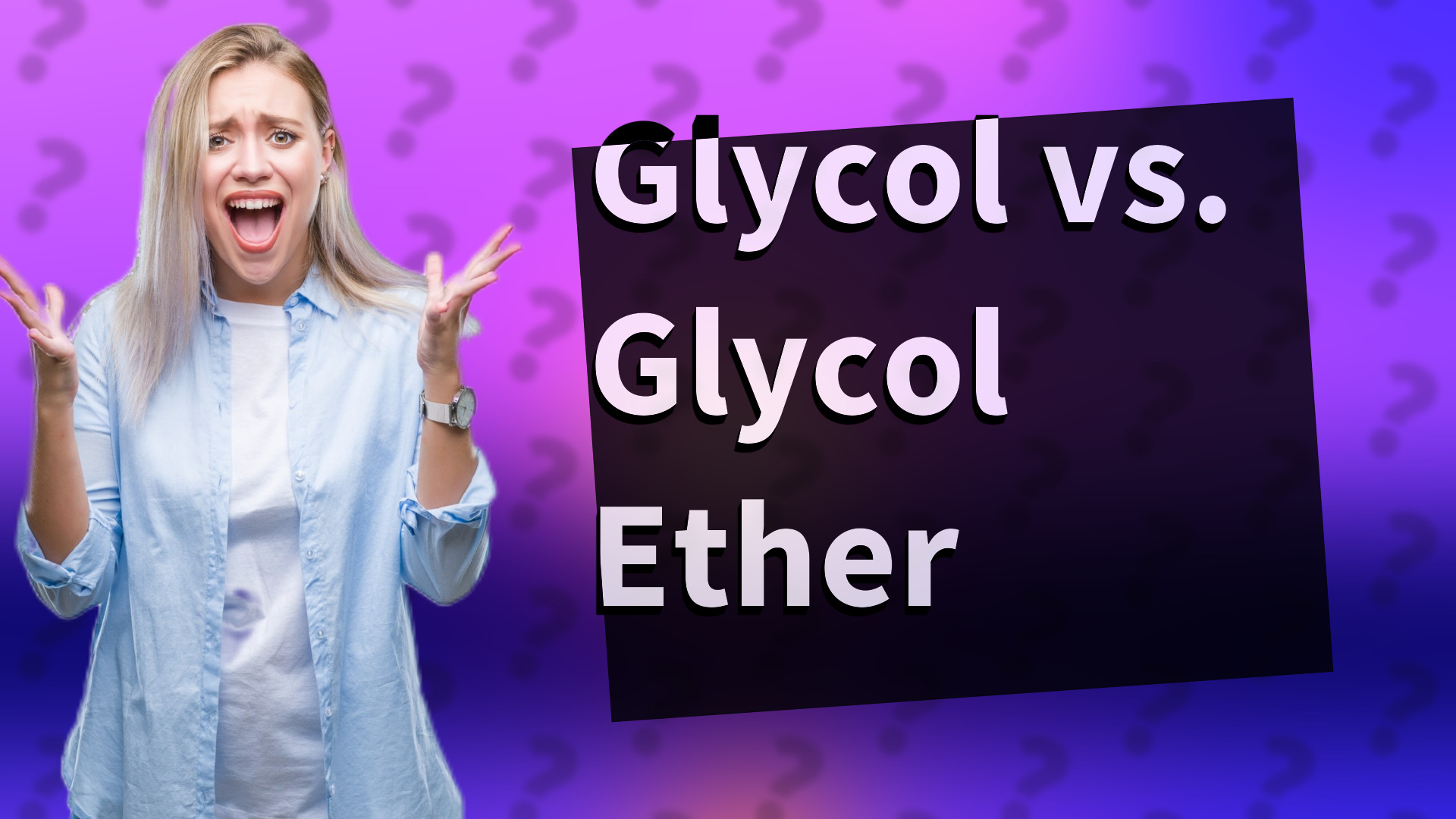 Glycol vs. Glycol Ether