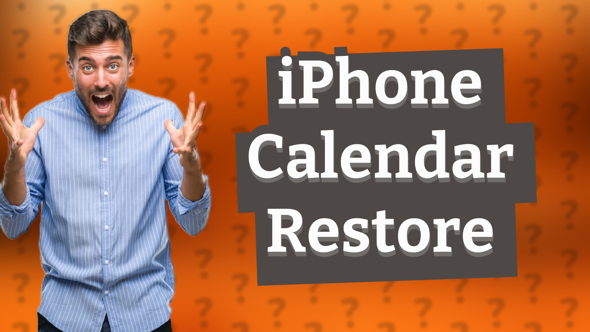 iPhone Calendar Restore