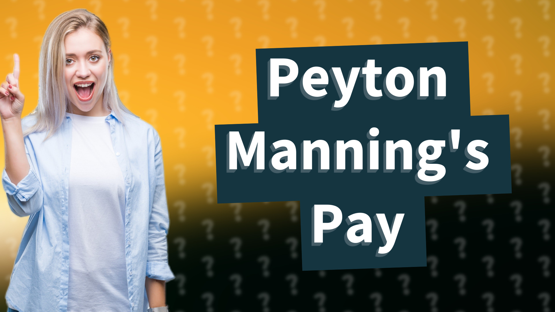 Peyton Manning's Pay