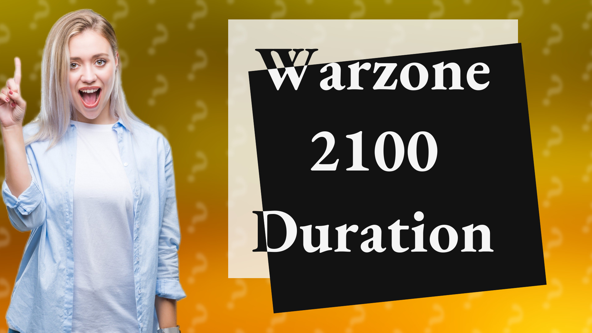 Warzone 2100 Duration