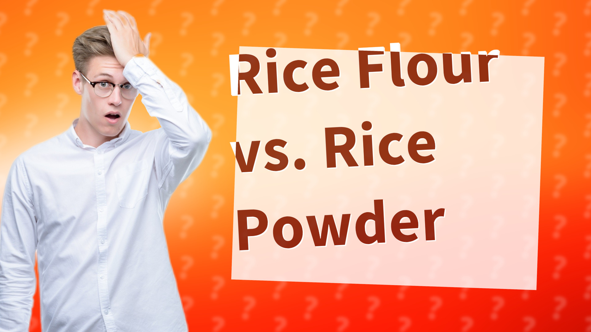 Rice Flour vs. Rice Powder
